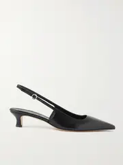 [Aeyde] Aeyde - Catrina Leather Slingback Pumps - Black - IT38 IT 38 Black