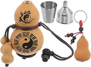 HOOTNEE Gourd Water Vessel Portable Gourd Bottle Cap Chinese Gourd Flask for Hiking Elegant Decorative Design