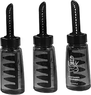 Beaupretty 3Pcs Empty Hair Styling Gel Bottle with Comb Applicator Convenient Hair Wax Gel Tool for Precise Application for Barbers and Home Use