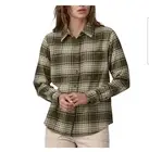 Patagonia Women's Fjord Flannel Shirt: GREEN: NEW WITH TAGS: SIZE M