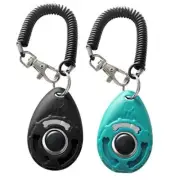 Pet Training Clicker with Wrist Strap - Dog Training Clickers New Black + Blue