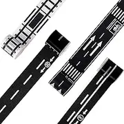 4 Pieces Road Tape DIY Traffic Sign Set, Trains Railways Train Track Model Traffic Washi Tape Car Stickers Road Sticker Rolls for Arts, DIY Crafts, Journals, Planners, Scrapbook（5cm x 5m ）