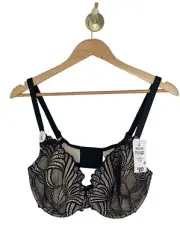 BNWT Target Womens Black Lace Underwire Padded Adjustable Strap Bra Size 16D