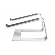 Aluminum Alloy Notebook Bracket Raise Computer Desktop Metal Base Heat Dissipation Anti-Skid Stand Silver