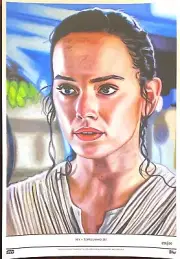 Topps Living Set Star Wars Fine Art 10x14 Poster - Rey 74/100 - SSP
