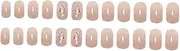 Mikinona 1 Set false nails manicure stickers full cover artificial nails french false nails crystal artificial nails coffin nails rhinestone nail tips gold leaf short abs material