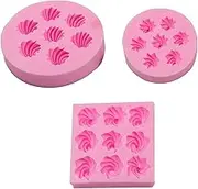 3Pieces Cream Silicone Molds Fondant Cake Baking For Mousse Cupcakes Toppers Decorating Pastry Tool