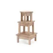 Pine Wood Square Plant Display Stand - set of 3 - Alfresco Gardenware