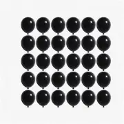 Midnight Magic Party Pack - 100 Mini Thick Black Birthday Balloons for Stylish C