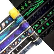 Luminous Masking Tape, 6 Pcs Galaxy Fluorescent Tape Space Cute Design DIY Craft