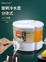 冷水壺帶龍頭冰箱旋轉水壺家用果汁飲料桶涼水壺涼茶大容量耐高溫廚房小物 廚房用品