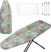 Ironing Board Protective Cover,Printed Ironing Board Cover,Ironing Board Cover and Pad Set,Scorch Resistant Ironing Board Cover and Pad (European Vine Flowers)