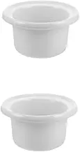Cabilock 2pcs Slow Cooker Pot Ceramic Rice Cooker Liner Safe Cooking Multi-functional Home Restaurant Use