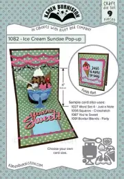 Karen Burniston Ice Cream Sundae Pop-Up Die 9pc : January 2019 Release