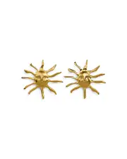 Cult Gaia Leo Imitation Pearl Sun Drop Earrings in Gold Tone