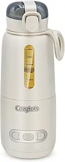 Cozytots Bottle Warmer Baby On The Go Battery Portable Bottle Warmer to Go Water Warmer Baby Food Warmer on The Go 300 ml Glass Baby Bottle Warmer with Temperature 37~55 °C Portable Bottle Warmer