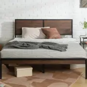 Zinus Bed Frame Single Size Base Mattress Platform Metal Wood MORY