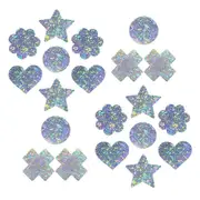 10 Pairs Nipple Covers,Bling-Bling Ice Cracking Texture Nipple Covers Disposable Self Adhesive Pasties for Women 1