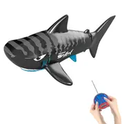 Remote Control Shark Toy High Simulation RC Shark for Pool Bathroom Gift for Kids-Black