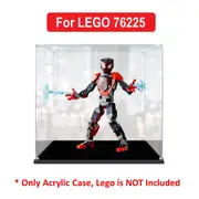 Acrylic Display Case for LEGO 76225 MARVEL Spider-Man Miles Morales Figure Storage Box Dust Proof Glue Free