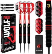 RED DRAGON Wolf Pack Series Brass Darts Set with Flights and Shafts (Stems) A...