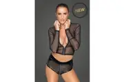 Sheer Zipped Tulle Top
