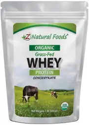Z Natural Foods Organic Whey Protein Concentrate - Nutrient-Dense Grass Fed W...