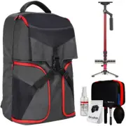 Deco Gear DSLR Photography Camera Backpack Bundle w/ Stabilizer and Cleaning Kit