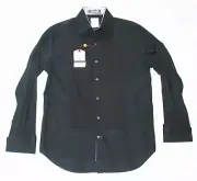 $198 NEW Robert Graham BLACK Tuxedo Shirt Stretch TAILORED FIT Whitby Men 15.5 M