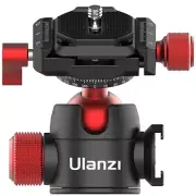 Ulanzi U-70 Metal Ball Head Pan Tilt Dual Cold Shoe Tripod Head