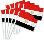 10 PCS Egypt Handheld Small Flag, Egyptian Hand held Mini Decor Decoration Banner