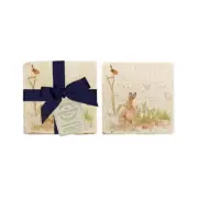 The Veg Patch Coasters (set of 2) by The Humble Hare