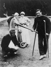 Wounded Canadians Playing Ball Mrs Astors Hospital 1915 8x10 World War I Photo