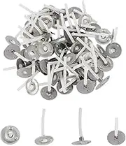 Mellisso 500Pcs Candle Wicks 1 Inch Low Smoke Candle Wick with Metal Tabs Tea Light Wicks for Candle Making