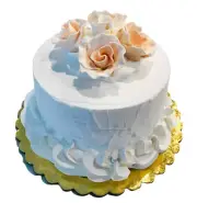 DEZICAKES Fake Cupcakes & Cake Artificial Food Peach Wedding Rose Cake