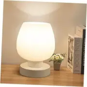 Touch Bedside Table Lamp - Modern Small Lamp for Bedroom Non-USB white_1pack