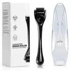 HommieHonnie Derma Roller for Face Hair Beard 540 Titanium Microneedles (Black)