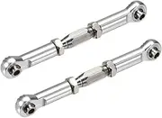 XYWHPGV RC Front/Rear Steering Linkage Servo Link Pull Rod Turnbuckle 64mm 2PCS (Silver Tone)(2ae0f fcc06 b0e53 31786 a54ac 82ecc