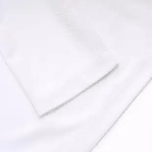 【LE COQ SPORTIF 公雞】高爾夫系列 女款白色斜釦造型百搭POLO長袖棉衫 QLS2T109