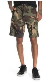 Men's Volcom 28 Hybrid Board Shorts Kerosene Camo Print Walkshort Stretch