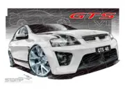 HSV Limited edition cars VE GTS 40TH ANNIVERSARY HERON WHITE A3 FRAMED PRINT (V1