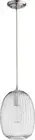 Quorum Transitional 9" Pendant Light in Satin Nickel