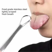 1PC Tongue Scraper Stainless Steel Oral Tongue Cleaner Medical Mouth Brush