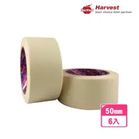 在飛比找momo購物網優惠-【HarVest】美紋膠帶 50mm*40M-6入(和紙膠帶