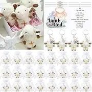 Shappy 12 Pcs Plush Lambs Religious Stuffed Animal Sheep Stuffed Animal Jesus Plush Toys Christian Toys Gifts Plush Sheep for Christening Religious Easter