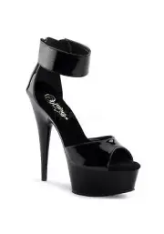 Pleaser DELIGHT-670-3 Women's 6 Inch Heel, 1 3/4 Inch Platform Close Back S&al