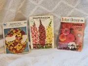 Vintage Mixed Lot Of 3 Vaughan Seed Packets, Compliments Burger King, 1965 RARE