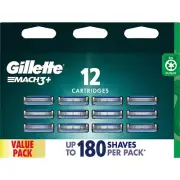 Gillette Mach3+ Blades 12 Cartridges Pack New Genuine Free shipping
