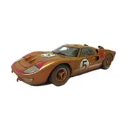 Shelby Licensed 1:18 Scale Ford GT40 MKII #5 Dirty 1966 Diecast Model Car Gold