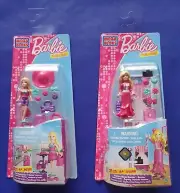 mega bloks FASHION MODEL + SHOP N STYLE BARBIE 80208 + 80201 figures SEALED SETS
